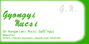 gyongyi mucsi business card